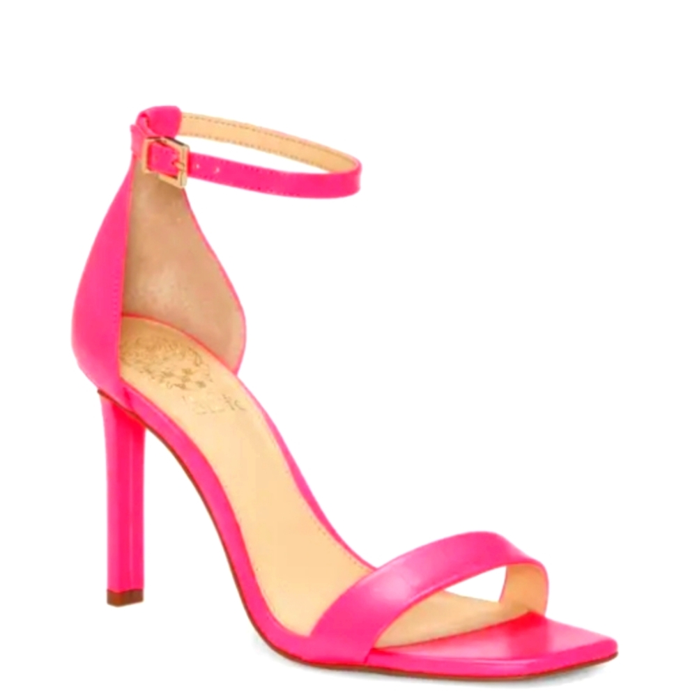 Vince Camuto Lauralie Ankle Strap Sandal in Neon Fuchsia Leather size 9.5